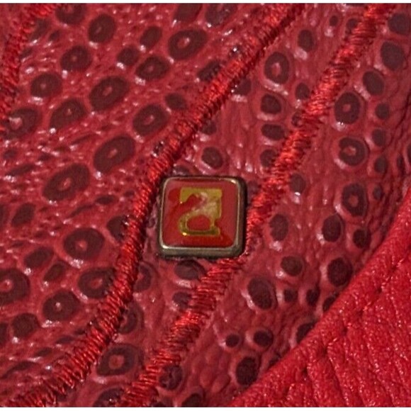 Vintage NAS 80's Red Bag Purse Crossbody Vegan Leather w/ Fringe and Strap Korea - Picture 2 of 12